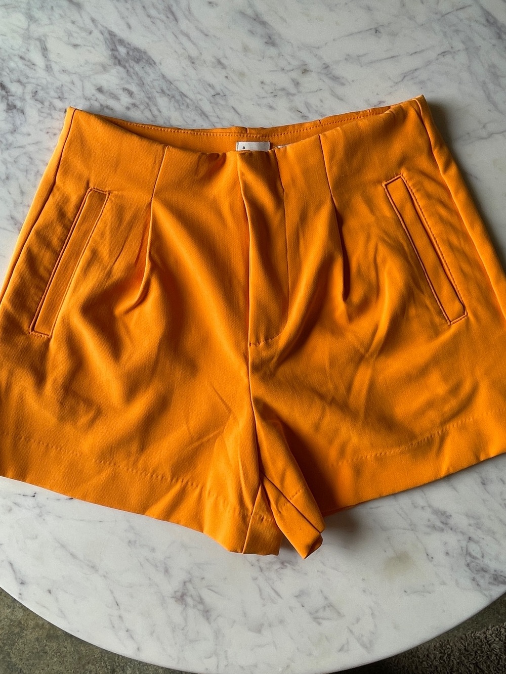 A New Day Bright Orange High-Waist Tailored Shorts